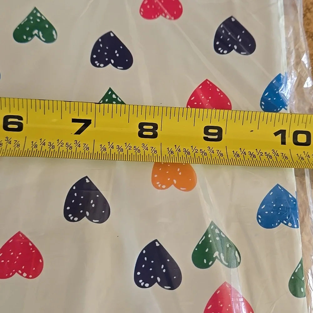 Mylar Colorful Heart Pattern Polymailer White with Multi Hearts Office Supply